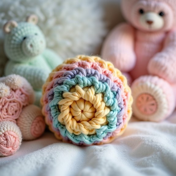 handmade crochet baby toy
