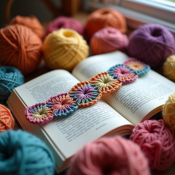 handmade crochet bookmark design