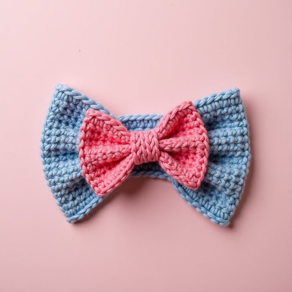 handmade crochet bow accessory