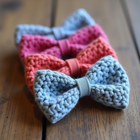 handmade crochet bowties available