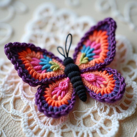 handmade crochet butterfly accessory