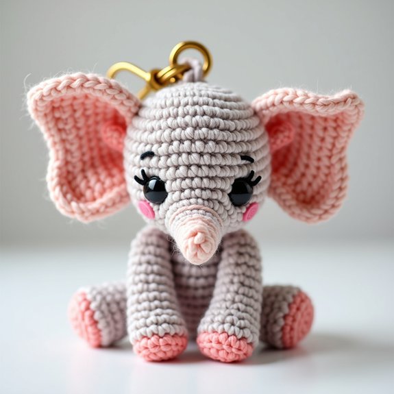 handmade crochet elephant accessory
