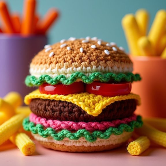 handmade crochet food set