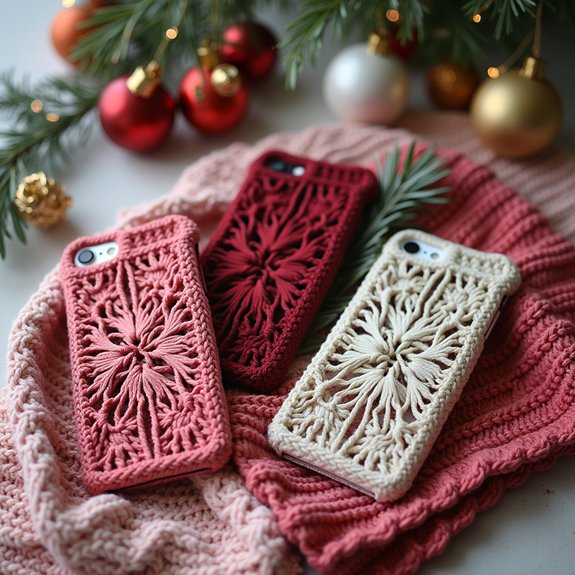 handmade crochet phone cases