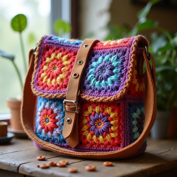 handmade crochet shoulder bag