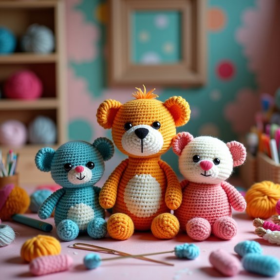 handmade crocheted plush toys