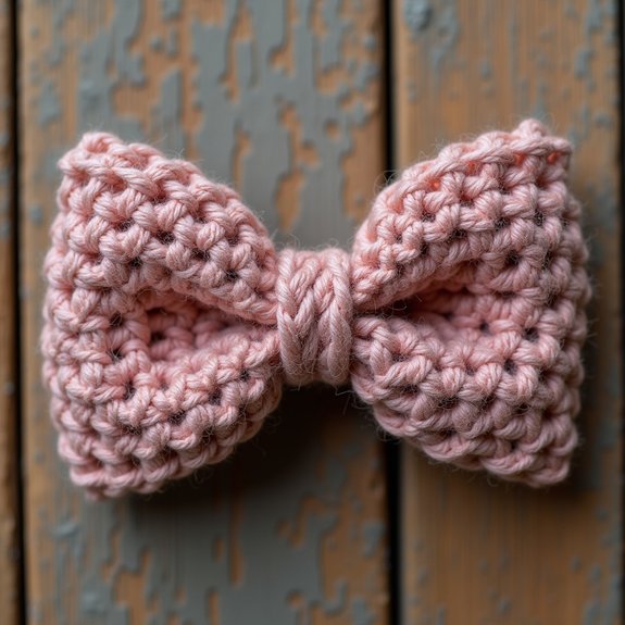 handmade rustic crochet bow