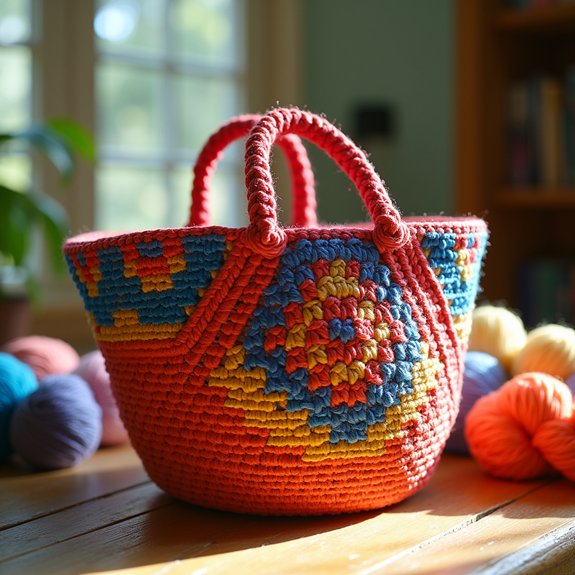 handmade woven basket bag