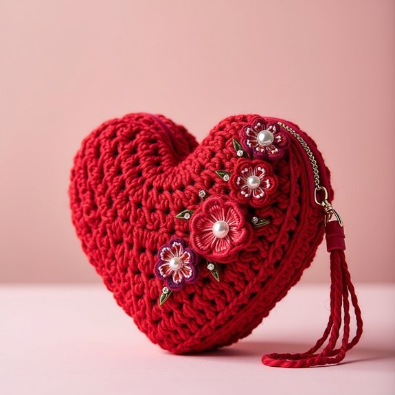 heart shaped clutch bag