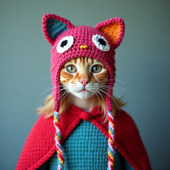 heroic feline wearing hat