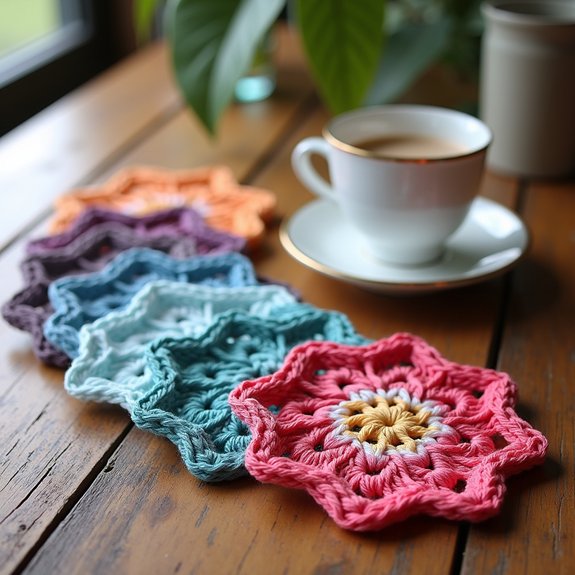 hexagonal drink coasters design