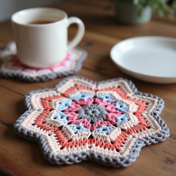 hexagonal shaped drink coaster