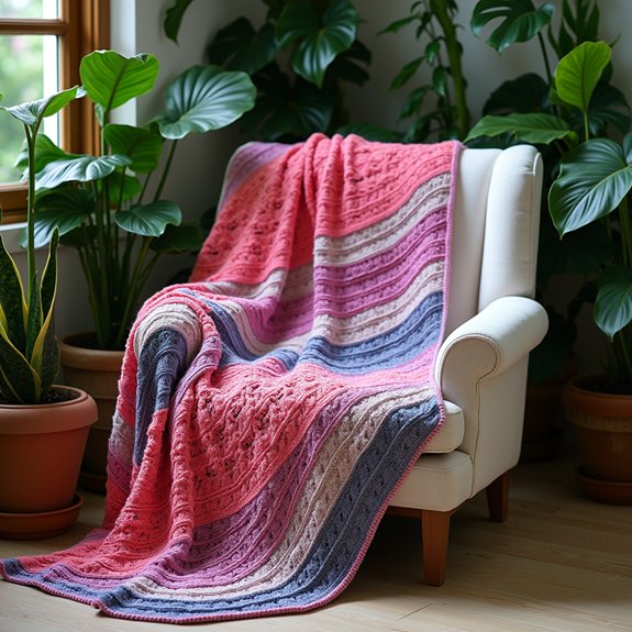 hibiscus patterned cozy blanket