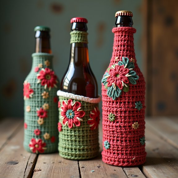 holiday themed bottle wrapping