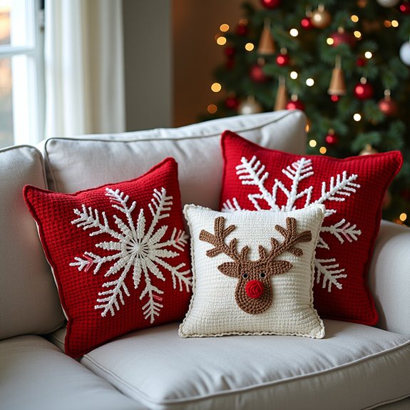 holiday themed decorative pillowcases