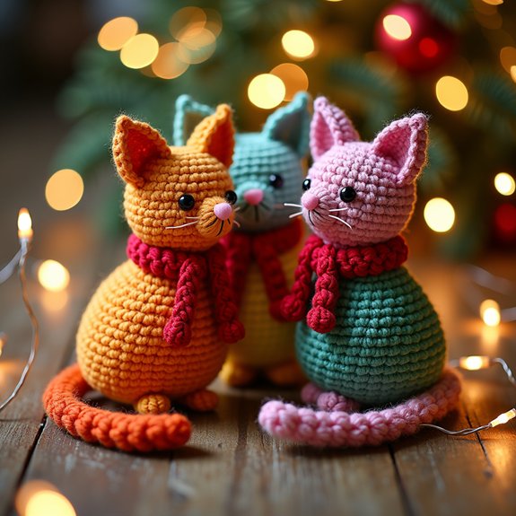holiday themed feline decorations