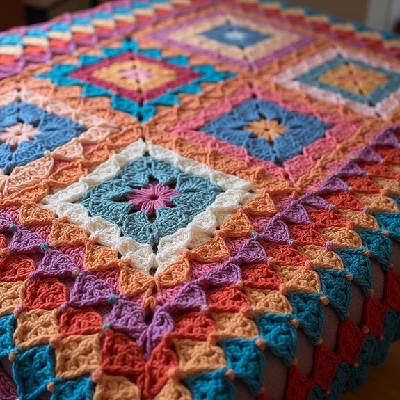 interconnected geometric square design