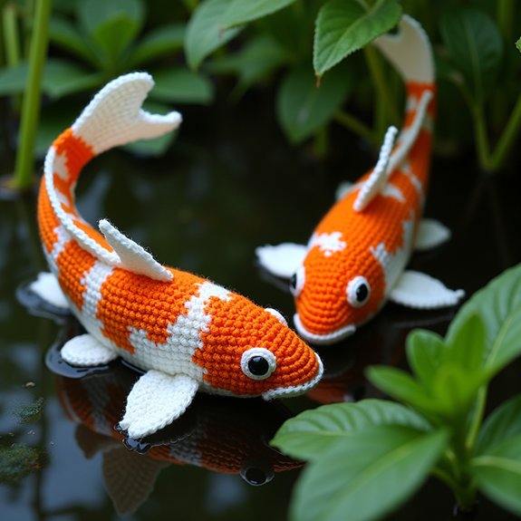 intricate handmade koi design