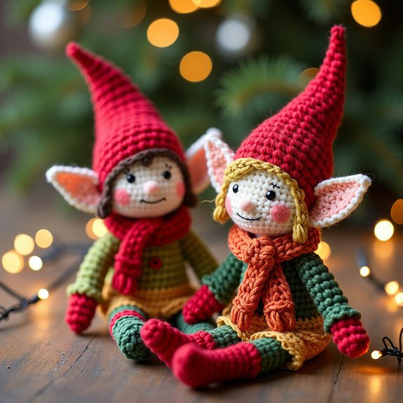 joyful handmade crochet elves
