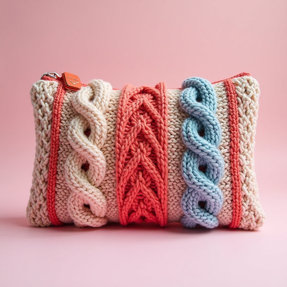 knit inspired stylish handbag design