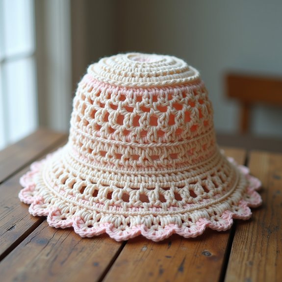 lace crochet bucket hat
