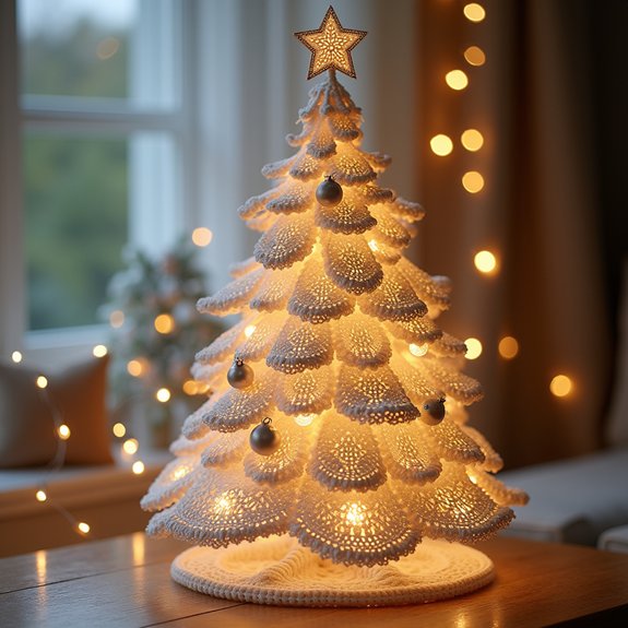 lace crochet christmas decor