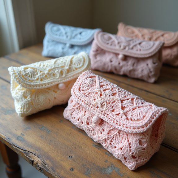 lace embellished vintage handbag