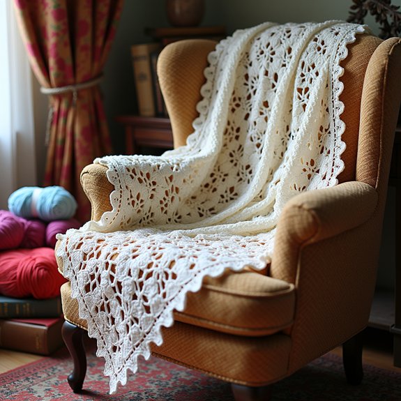 lace trimmed protective book cover