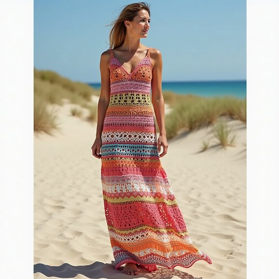 layered crochet dress design