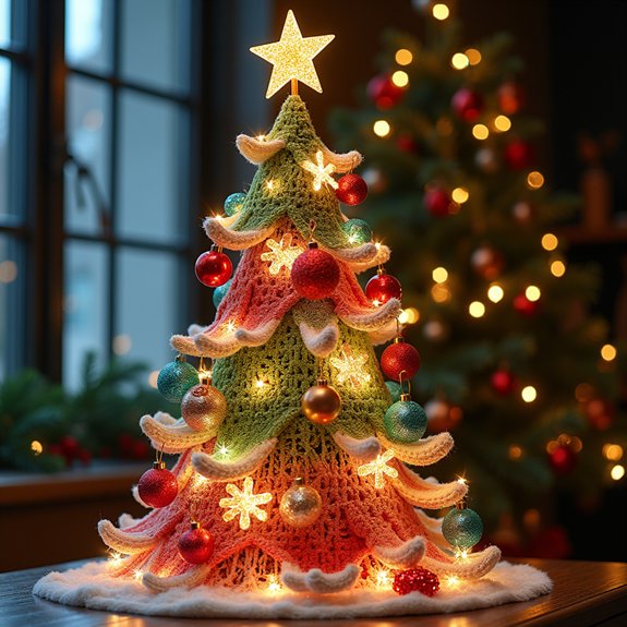 layered crochet holiday decoration