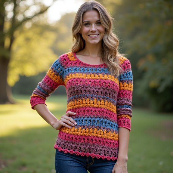 layered granny square design