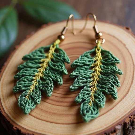 nature inspired leafy earrings