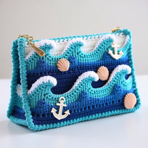 nautical crochet bag design