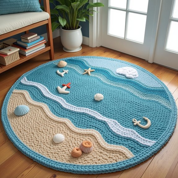 nautical themed area rug