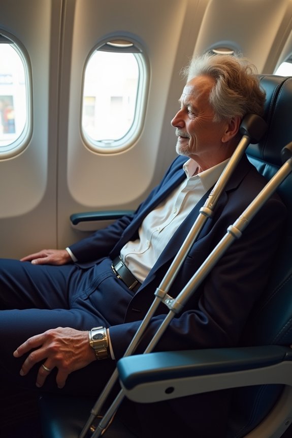 navigating flights with crutches