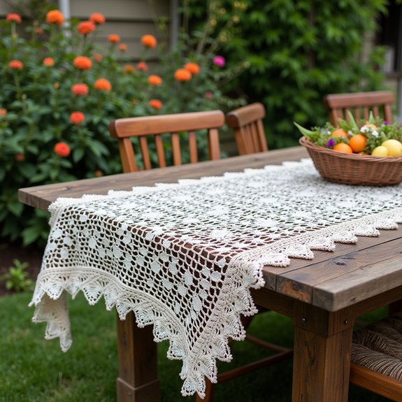 outdoor dining tablecloth elegance