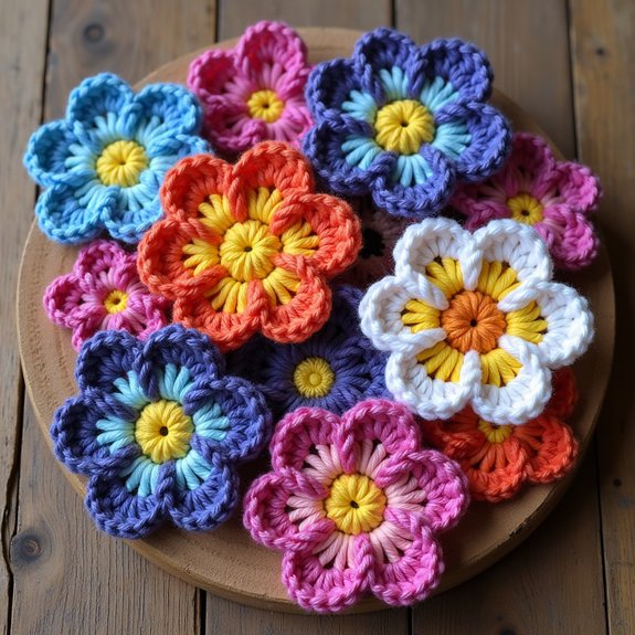 pansy shaped flower arrangement square