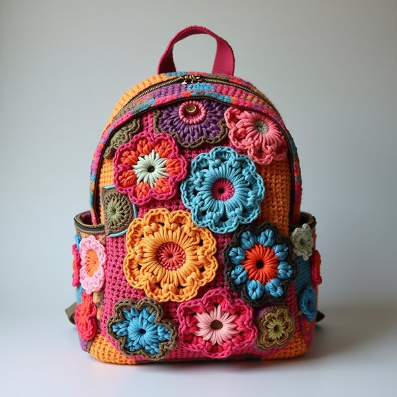personalized crochet backpack design