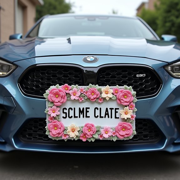 personalized crochet plate frames