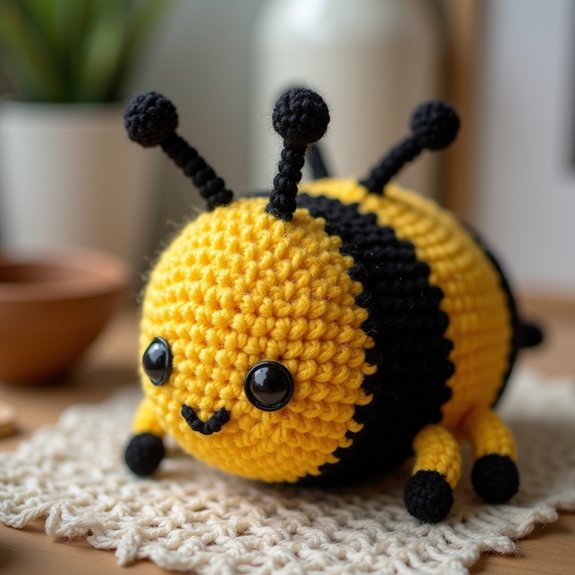 playful bee shaped doorstop