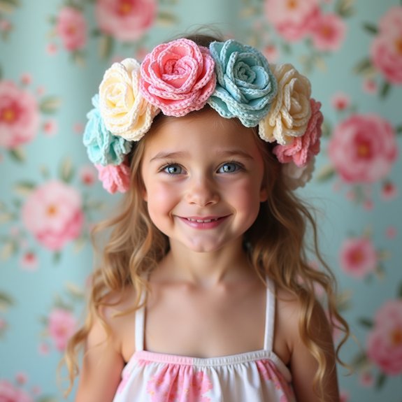 playful crochet headband design