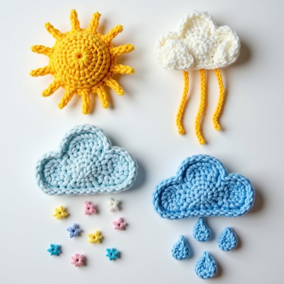 playful meteorological symbols collection