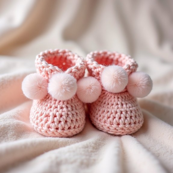 pom pom adorned classic booties