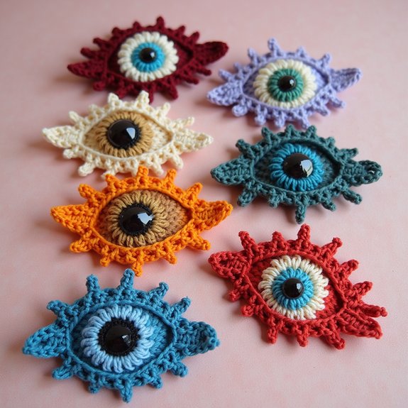 puffed three dimensional eyes