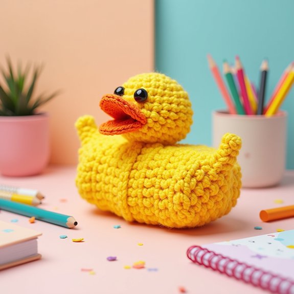 quirky duck themed pencil case