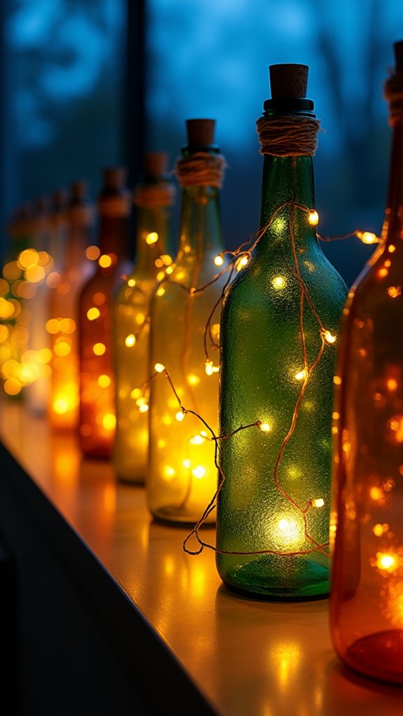 recycled bottle light decor