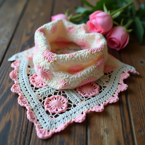retro crochet bandana design