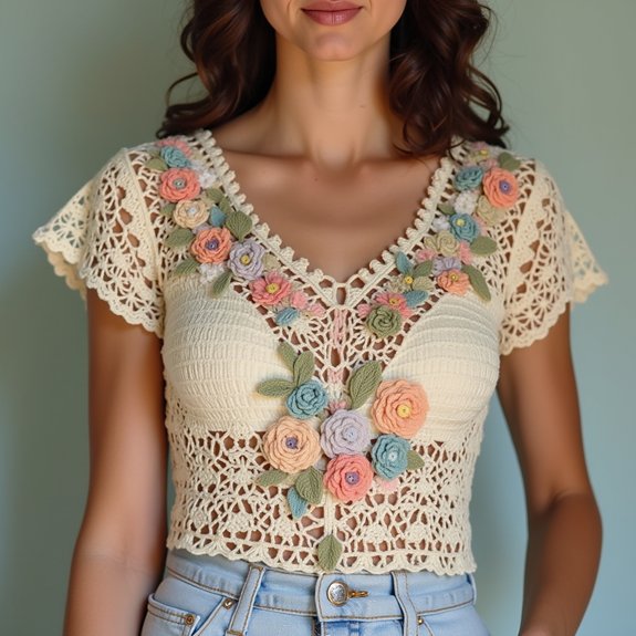 retro crochet butterfly design