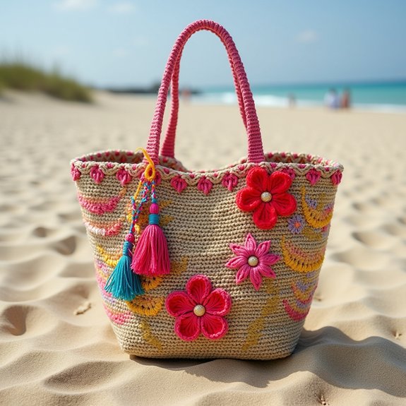 retro crochet handbag design