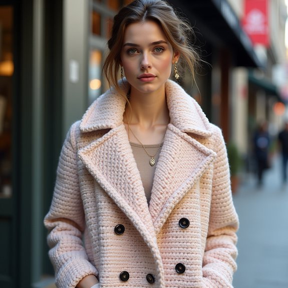 retro crochet style coat